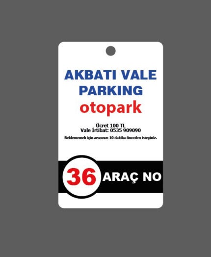 Vale Araç Otopark Kartı Akbatı