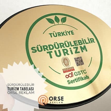 3. aşama sürdürülebilir otel turizm tabelası