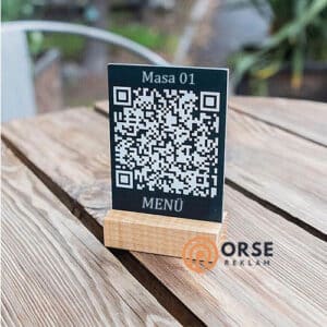 qr menu tutucu