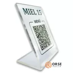 seffaf qr menu pleksi