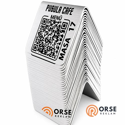 QR Kod Menü Metal Masa Numaralı (1MM METAL)
