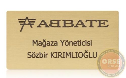 Lazer Kazıma Yaka İsimliği L4
