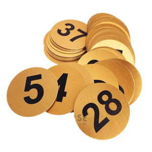 Masa Numarası Yuvarlak Gold