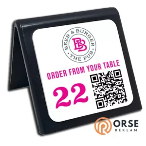 Qr Menu Kare Kod Etiket Pleksili