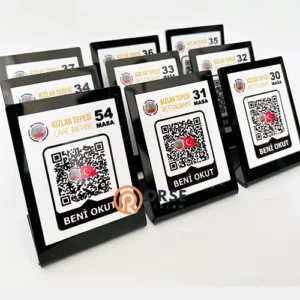 Qr Menu Pleksi Masa Üstü L Model