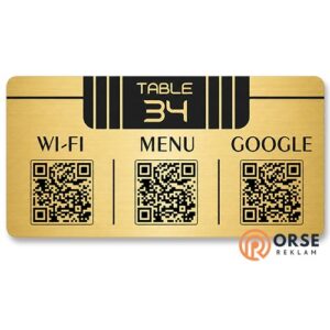 qr masa etiketi