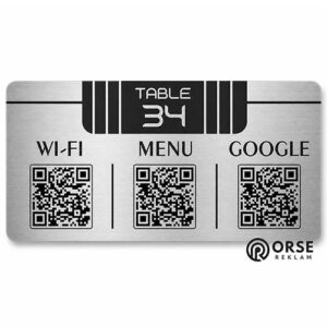 Qr Masa Etiketi Metal