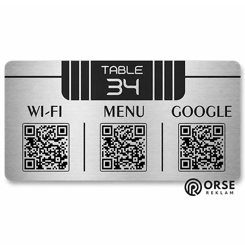 Qr Masa Etiketi Metal