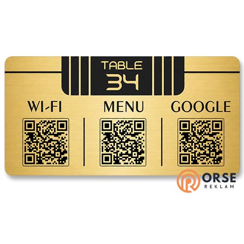 qr masa etiketi