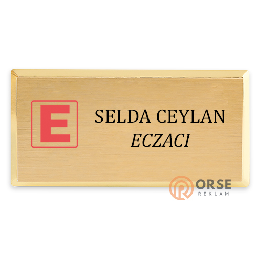 eczane-yaka-isimlik-gold Eczane Teknisyeni Yaka Kartı