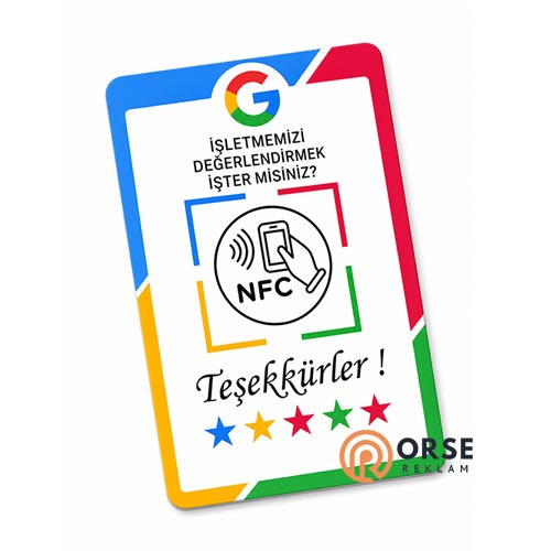 Google Yorum Kartı Nfc'li