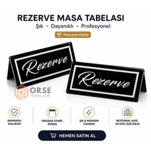 Rezerve Yazısı Pleksi markalama