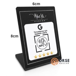 nfc özellikli google yorum standı
